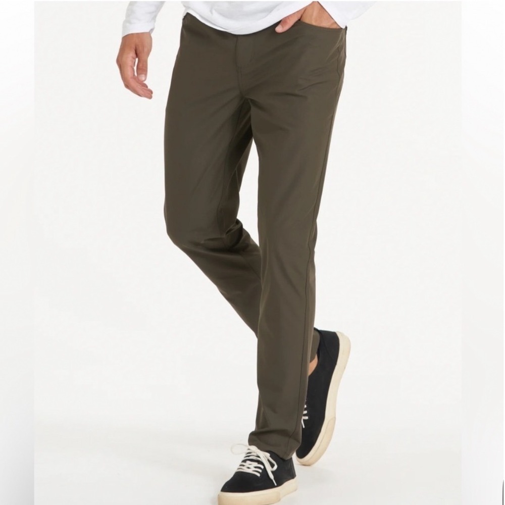 Vuori Meta Pant Athletic Slim Fit In Green Size 30